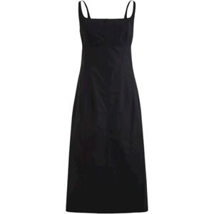 J.‎ Crew Squareneck seamed midi dress Black Dress Size 10